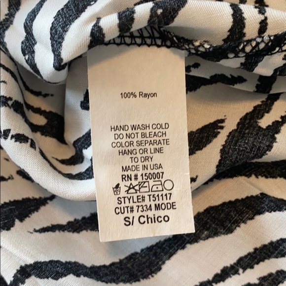 Trendy Zebra stripes short sleeve tunic top with waist tie, boutique NWT - Picture 6 of 7